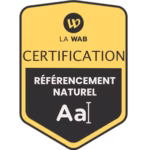 Badge officiel de certification La Wab en référencement naturel SEO obtenu par Proxitanie